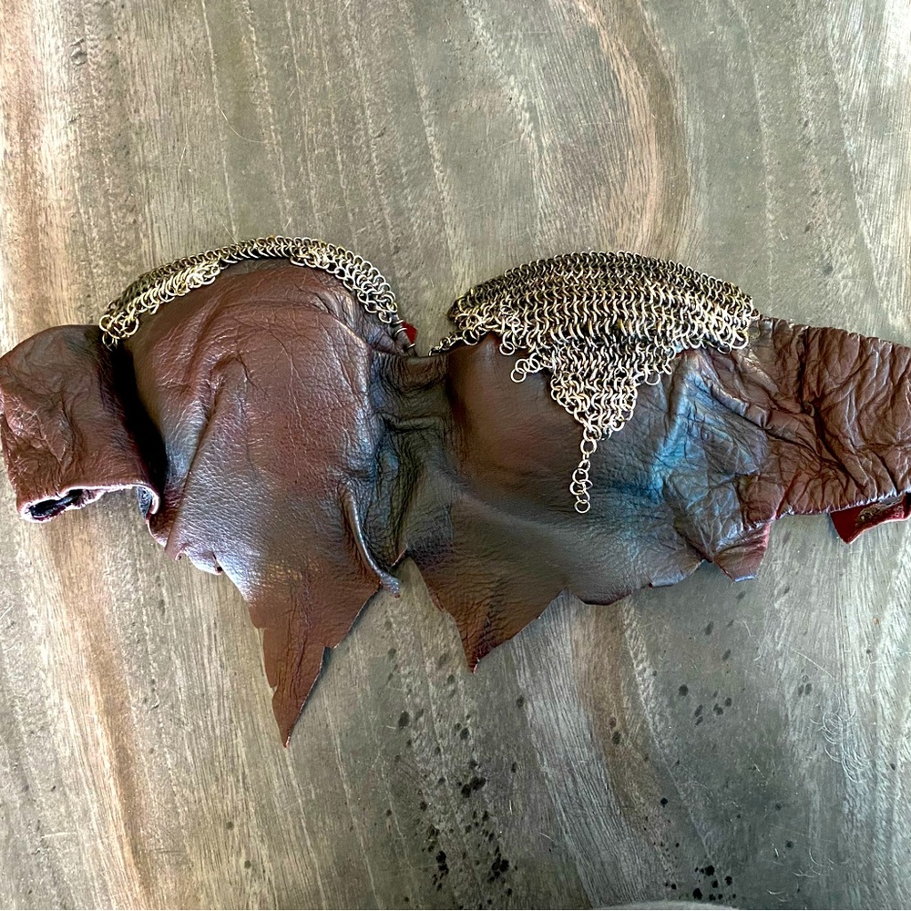 Burning Man Wasteland Apocalypse Skirt Top Leather Chainmail Festival Cosplay